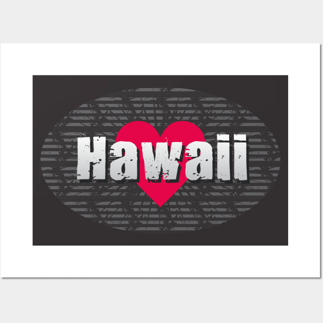 Hawaii Heart Wall Art by Dale Preston Design